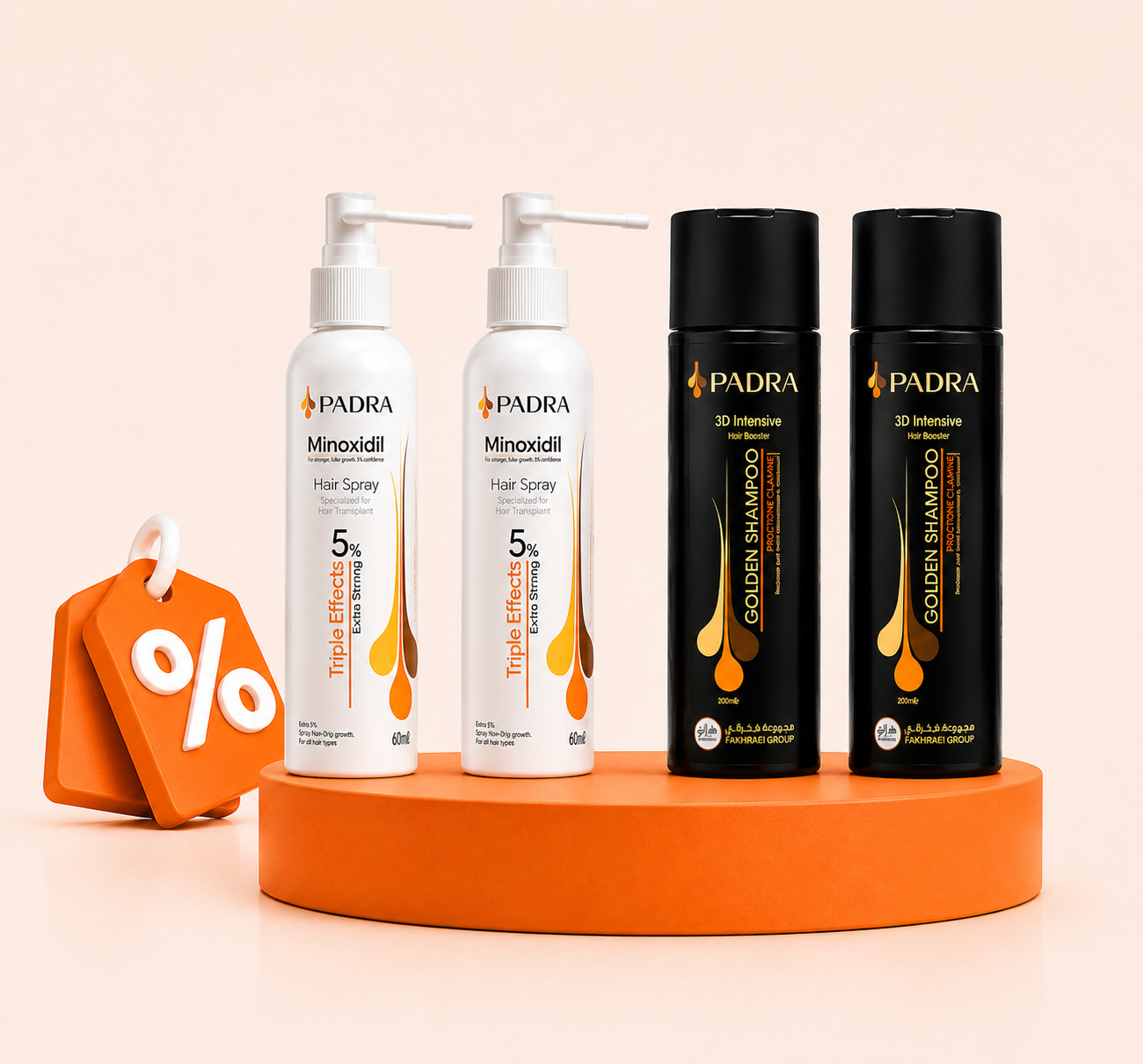 Minoxidil 5% x2 + Gold Shampoo x